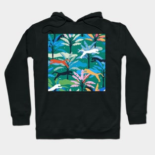 Vibrant Tropical Jungle with Big Cats - Wild Summer Night Hoodie